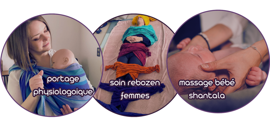 porte physiologique massage bébé rebozo